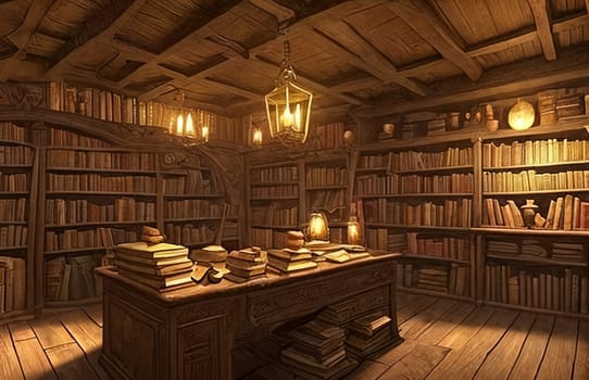 Step into the Enchanted Bookshop Nestled in a magical alley, its shelves hold antique books in candlelight Shadows dance on ancient tomes. Discover the wonders. Generative AI