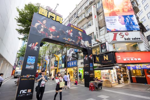 Taipei, taiwan 13 september 2023: taipei city street in ximending