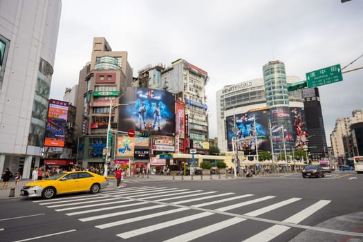 taipei, taiwan 13 september 2023: taipei city street in ximending