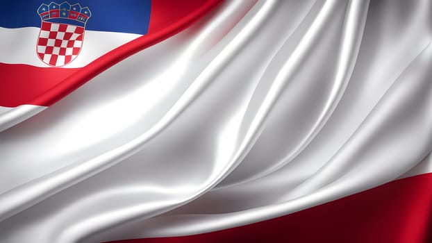 Abstract flag on silk background