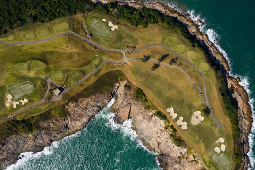 Top down view of golf court