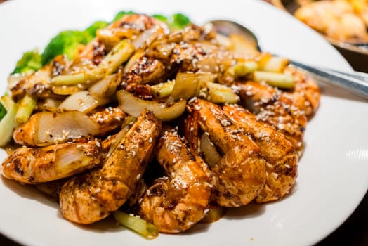 Fry chilli spicy pepper shrimp