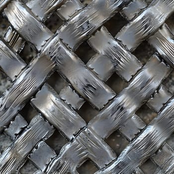 Seamless metal pattern texture. Neural network generated image. Not based on any actual scene or pattern.
