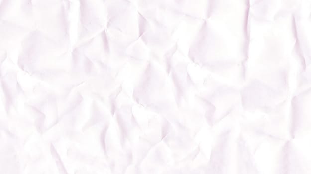 Background image of an old heavily crumpled white paper in close-up