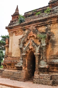 Valley of a thousand pagodas in Myanmar. The ancient religious city of Pagan with pagodas and shrines.