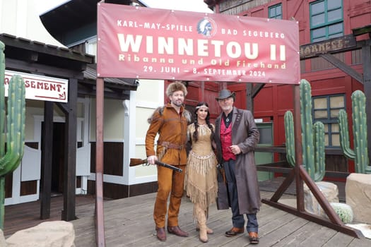 Jan Hartmann,Sila Sahin,Nick Wilder,Cast Presentation Karl May Festival 2924,Bad Segeberg 01.03.2024