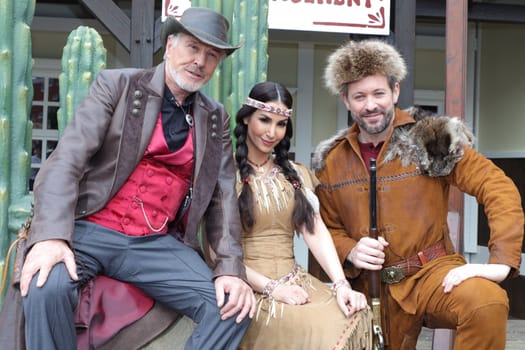 Jan Hartmann,Sila Sahin,Nick Wilder,Cast Presentation Karl May Festival 2924,Bad Segeberg 01.03.2024