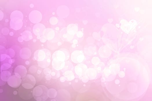 Abstract festive blur bright pink pastel background with pink hearts love bokeh for Mothers day, valentine or wedding card. Space for design. Card concept.