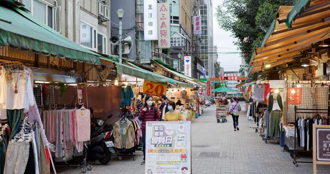 Taipei, Taiwan 01 April 2022: Siping Yangguang Shopping District