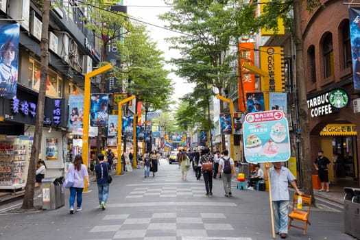Taipei, taiwan 13 september 2023: taipei city street in ximending
