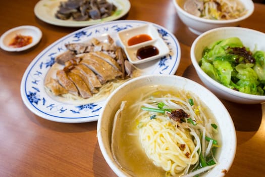 Slice of soy sauce braise goose meat Taiwanese local restaurant