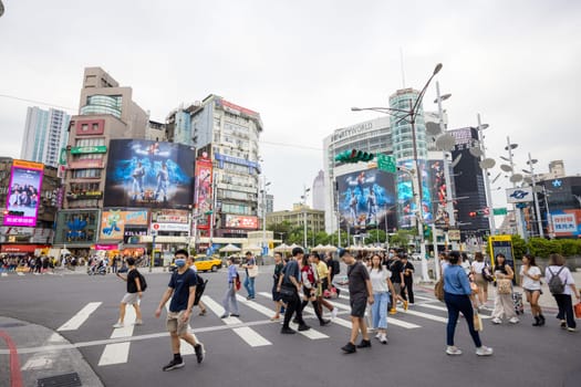 Taipei, Taiwan 13 September 2023: Ximending district in Taipei city of Taiwan