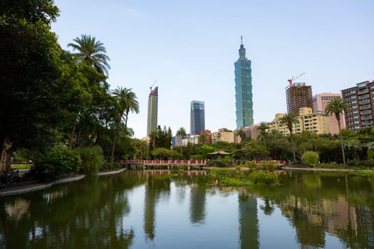 Taipei, Taiwan 14 September 2023: Taipei city landmark