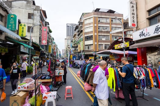 Taipei, Taiwan 17 October 2023: Bangka street market in Taipei city