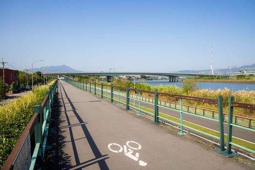 Riding path in the garden at Taipei city