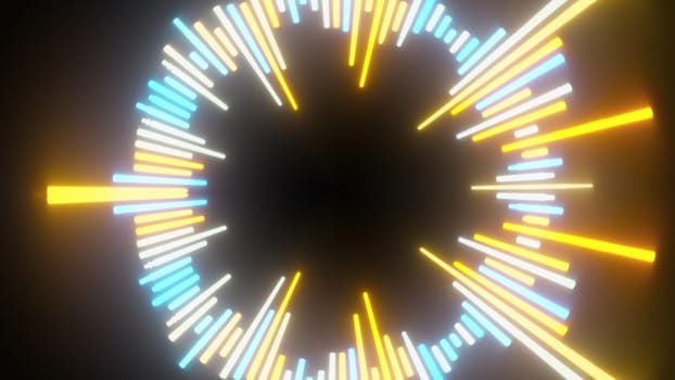 Abstract glow equalizer. Computer generated 3d render