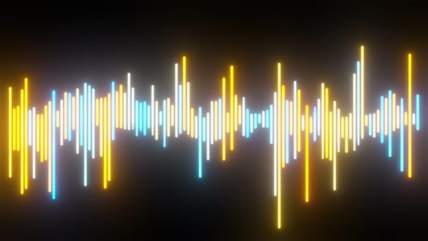 Abstract glow equalizer. Computer generated 3d render