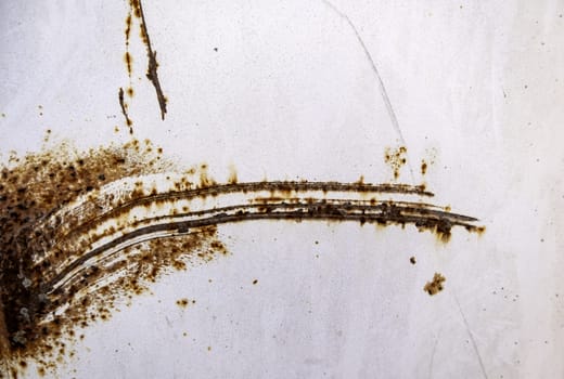 Detail of old damaged and scratched metal wall