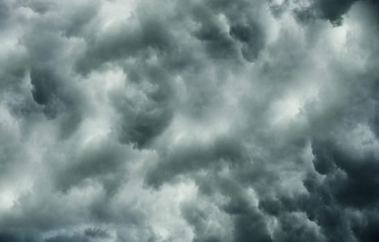 Cloudy landscape, cloudy weather clouds float on a rainy cloudy day in natural light. White-gray picturesque background of the environment. A view of nature.