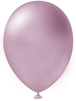 Single pink balloon on a white background close-up