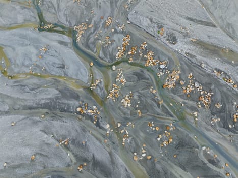 Top view of the river estuary