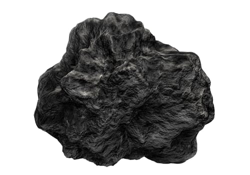 Very big and beautiful black rocks on white background