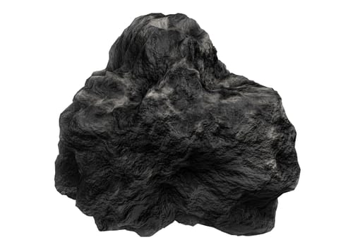 Very big and beautiful black rocks on white background
