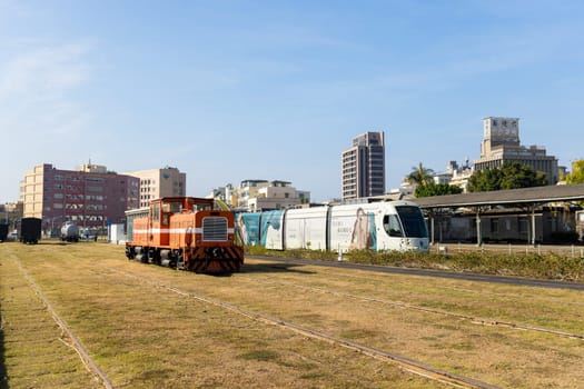 Kaohsiung, Taiwan 02 February 2024: Hamasen Railway Cultural Park in Kaohsiung of Taiwan