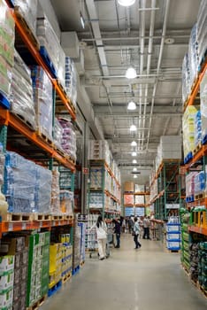 Taiwan 21 February 2024: Inside of the Costco store in Taiwan