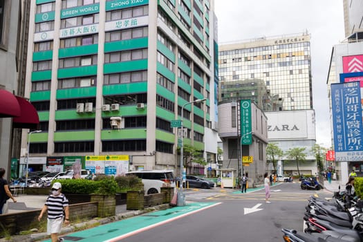 Taipei, Taiwan 02 October 2023: Taipei city downtown