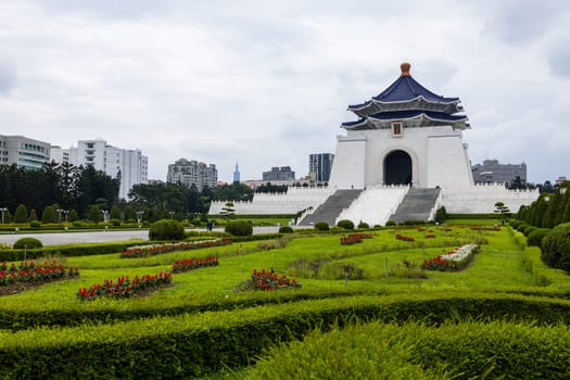 Taipei, Taiwan 07 April 2022: Chiang Kai shek Memorial Hall in Taiwan