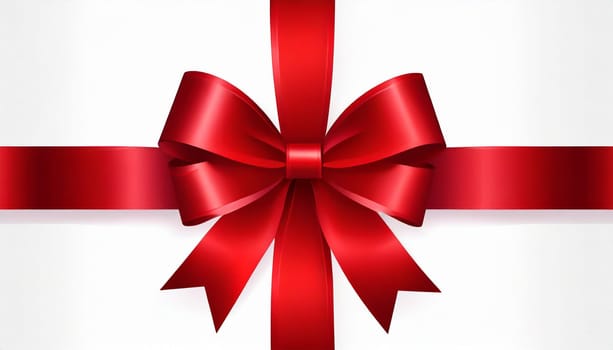 red ribbon on isolated white bacground