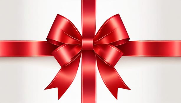red ribbon on isolated white bacground