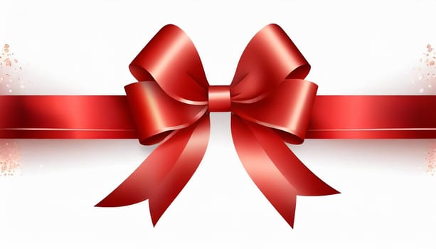 red ribbon on isolated white bacground