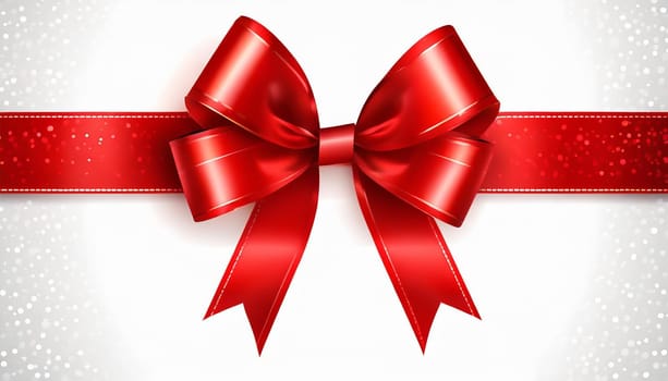 red ribbon on isolated white bacground