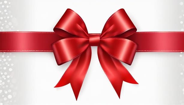 red ribbon on isolated white bacground