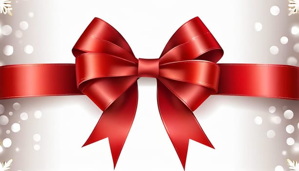 red ribbon on isolated white bacground