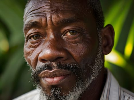 Closeup portrait of the man from Jamaica