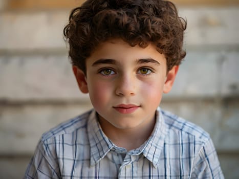 Portrait of the cute Jewish boy