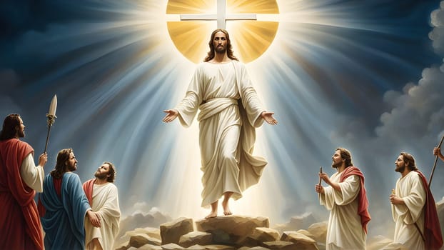 Abstract art of Jesus Christ resurrection