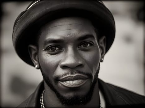 Closeup portrait of the man from Jamaica