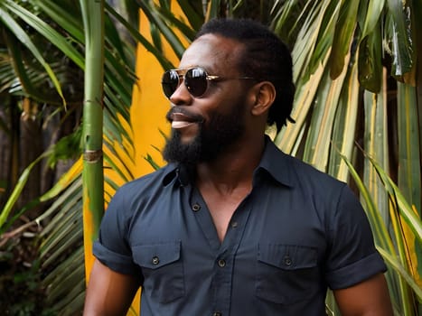 Closeup portrait of the man from Jamaica