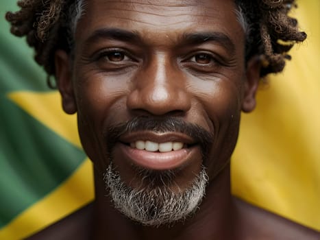 Closeup portrait of the man from Jamaica