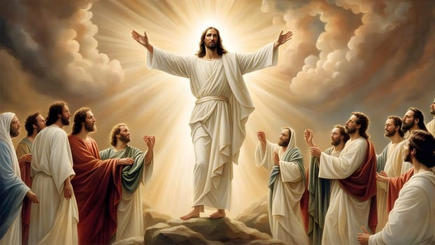 Abstract art of Jesus Christ resurrection