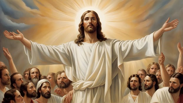 Abstract art of Jesus Christ resurrection