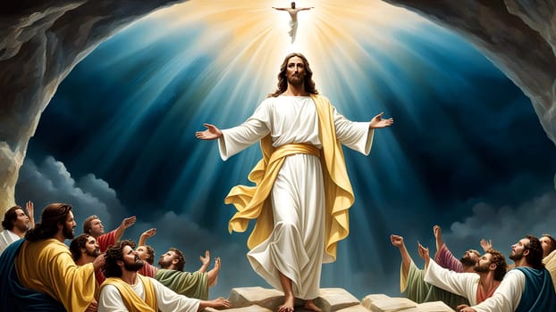 Abstract art of Jesus Christ resurrection