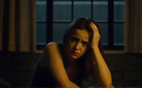 Woman is having a bad depression