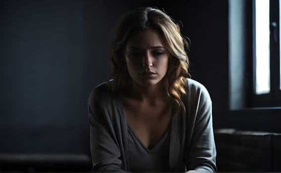 Woman is having a bad depression