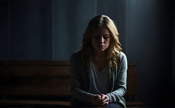 Woman is having a bad depression