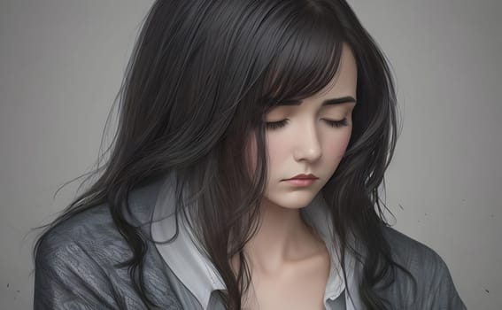 Woman is having a bad depression